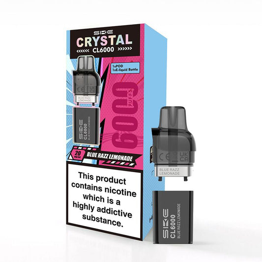 SKE Crystal CL6000 Prefilled Pods (BLUE RAZZ LEMONADE)