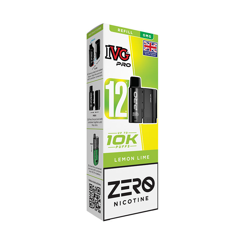 IVG Pro 12 0mg Prefilled Pod (LEMON LIME)