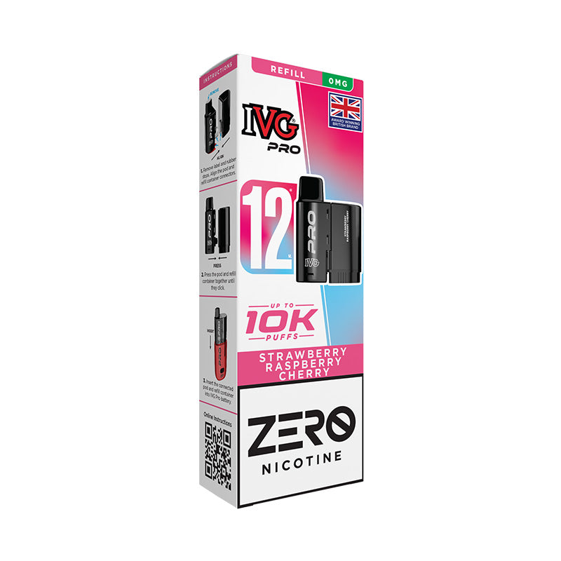 IVG Pro 12 0mg Prefilled Pod (STRAWBERRY RASPBERRY CHERRY)