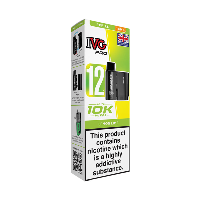 IVG Pro 12 10mg Prefilled Pod (LEMON LIME)
