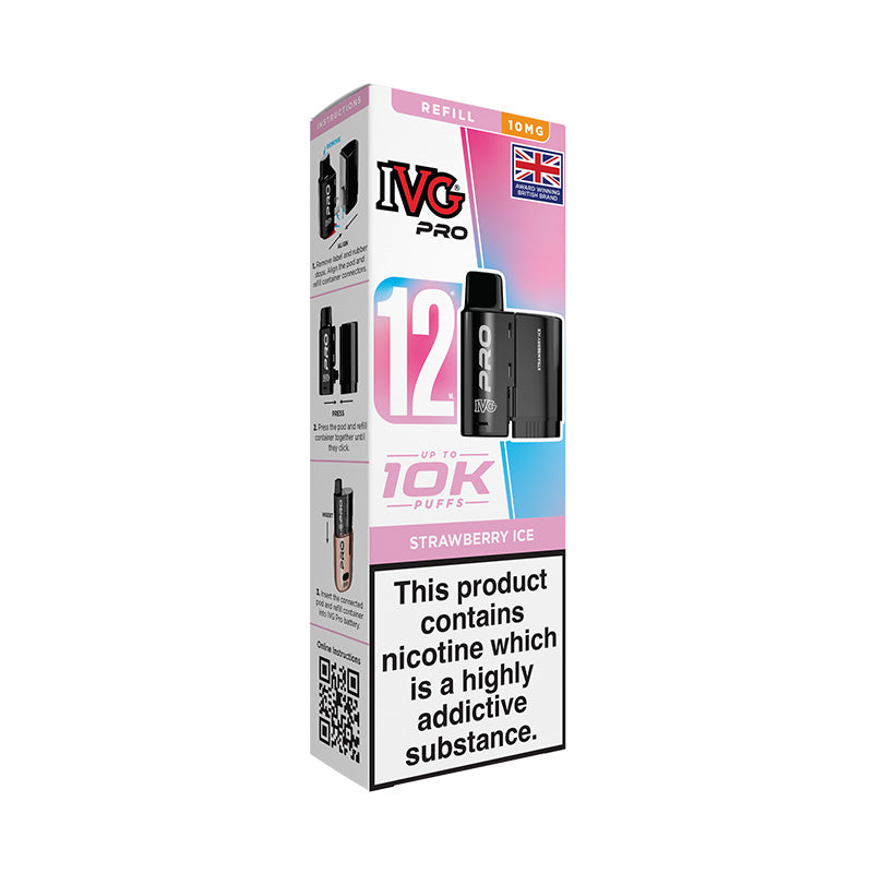 IVG Pro 12 10mg Prefilled Pod (STRAWBERRY ICE)