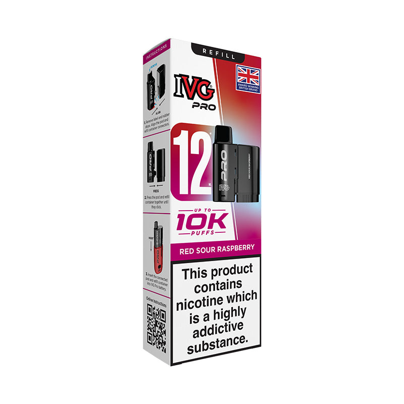 IVG Pro 12 20mg Prefilled Pod (RED SOUR RASPBERRY)