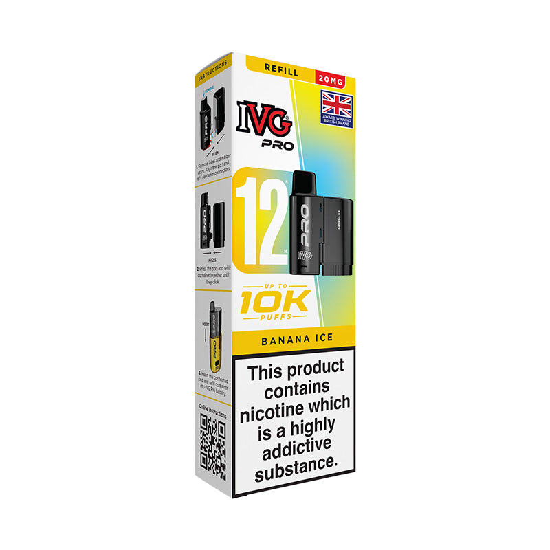 IVG Pro 12 20mg Prefilled Pod (BANANA ICE)