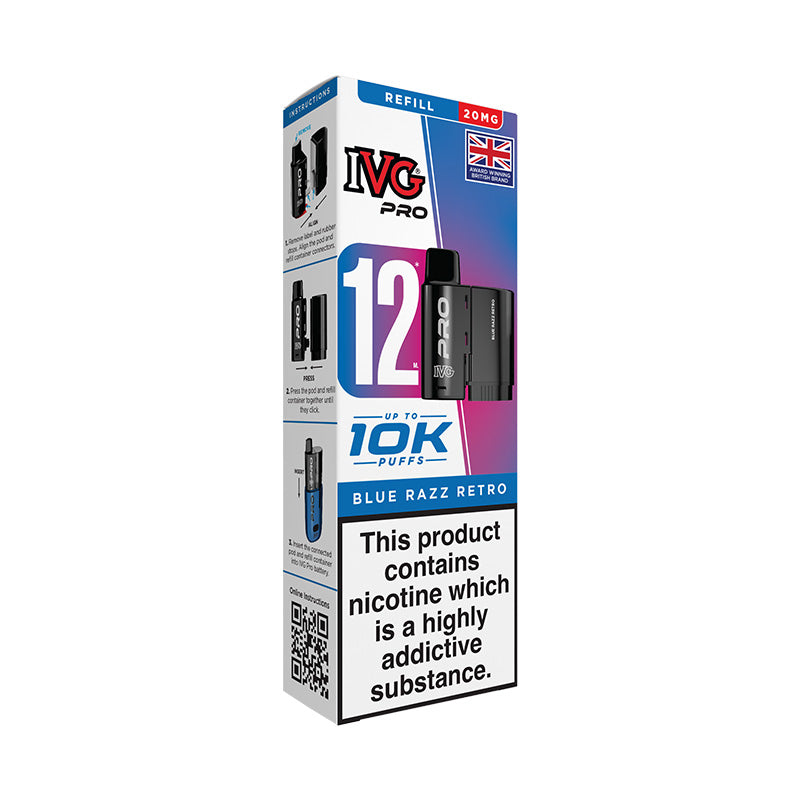 IVG Pro 12 20mg Prefilled Pod (BLUE RAZZ RETRO)