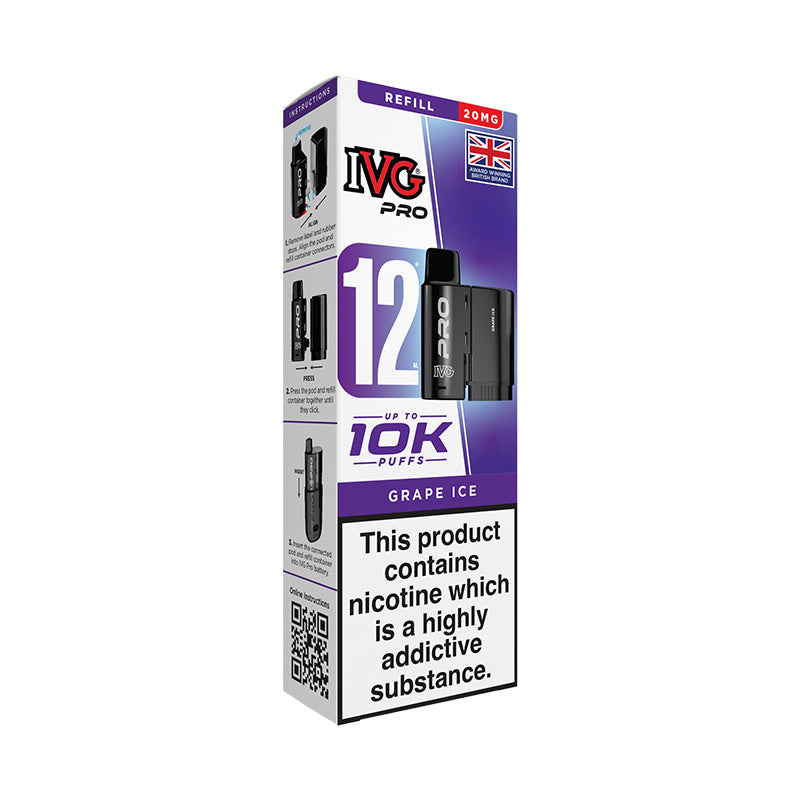 IVG Pro 12 20mg Prefilled Pod (GRAPE ICE)