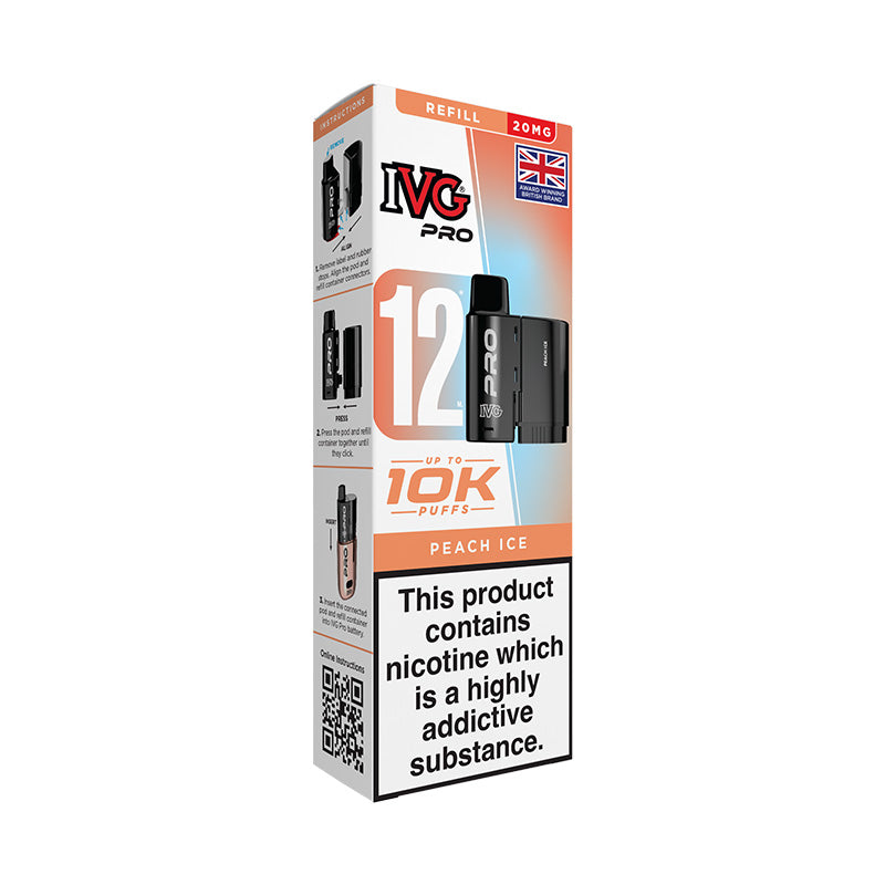 IVG Pro 12 20mg Prefilled Pod (PEACH ICE)