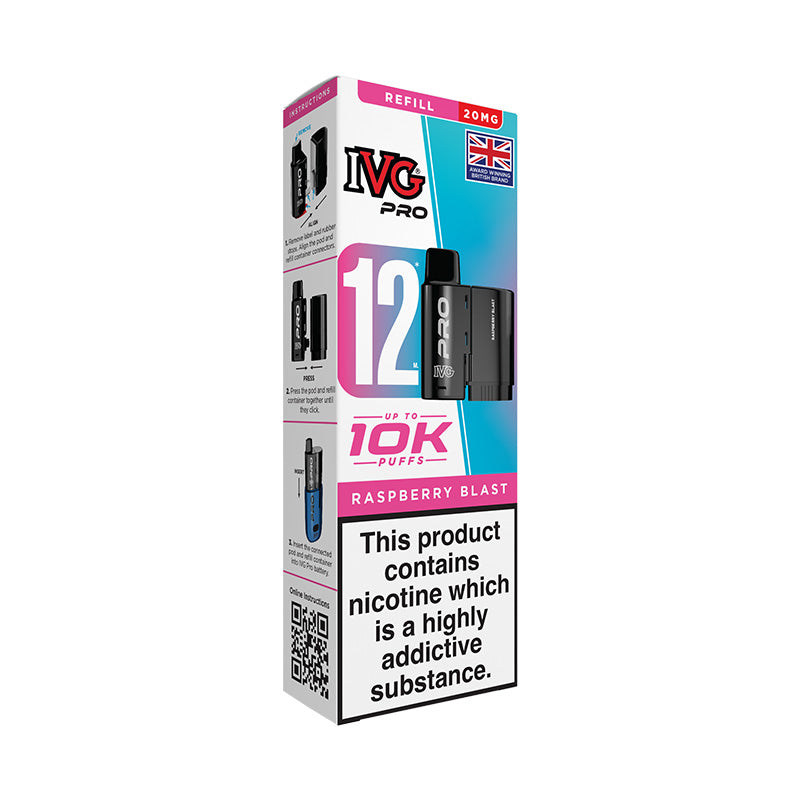 IVG Pro 12 20mg Prefilled Pod (RASPBERRY BLAST)