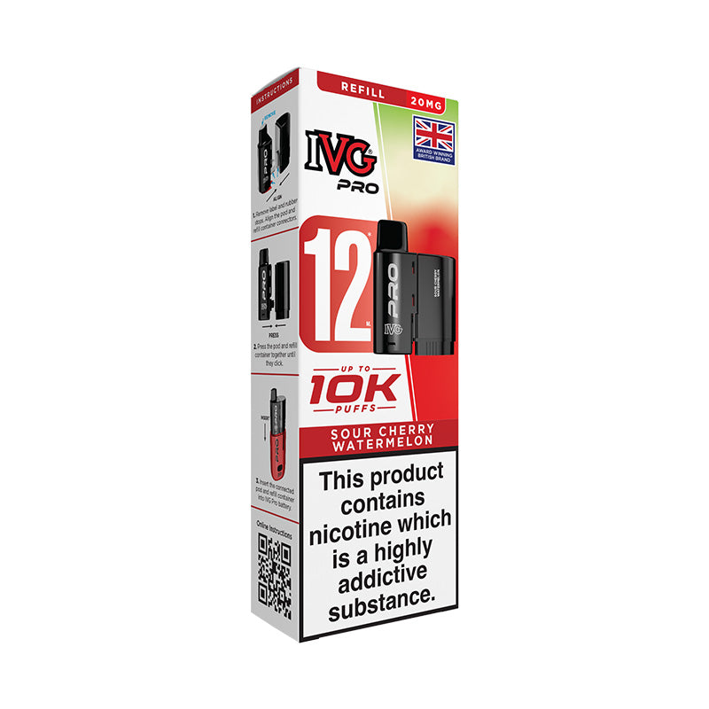 IVG Pro 12 20mg Prefilled Pod (SOUR CHERRY WATERMELON)
