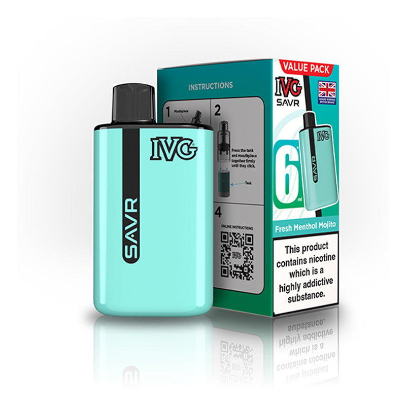 IVG SAVR Big Puff Devices (FRESH MENTHOL MOJITO)