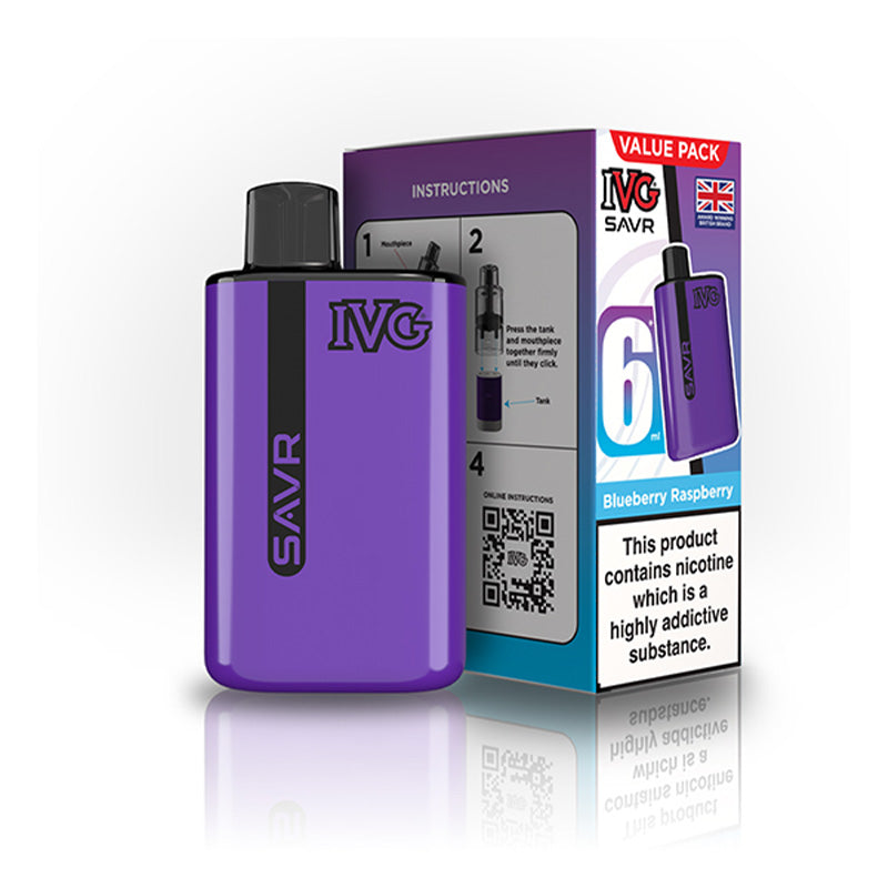 IVG SAVR Big Puff Devices (BLUEBERRY RASPBERRY)