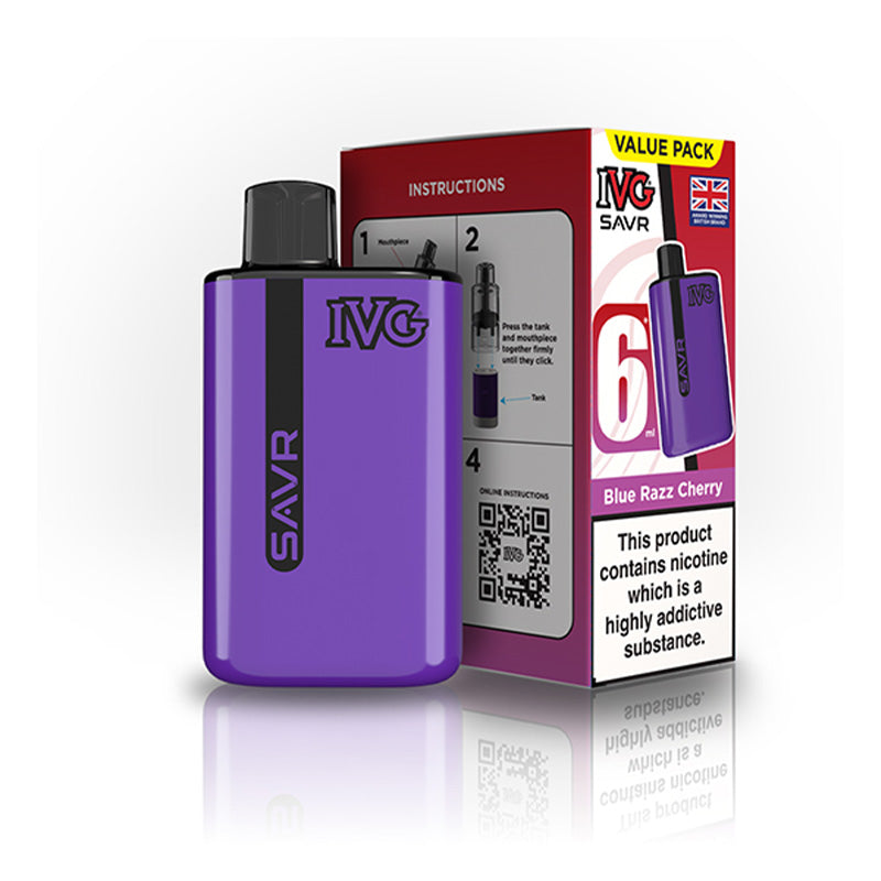 IVG SAVR Big Puff Devices (BLUE RAZZ CHERRY)