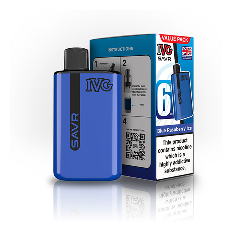 IVG SAVR Big Puff Devices (BLUE RASPBERRY ICE)