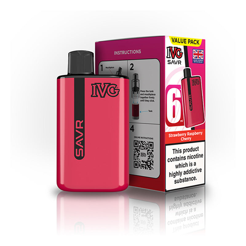 IVG SAVR Big Puff Devices (STRAWBERRY RASPBERRY CHERRY)