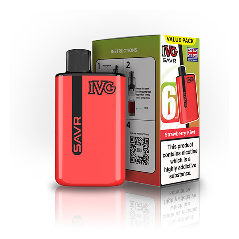 IVG SAVR Big Puff Devices (STRAWBERRY KIWI)