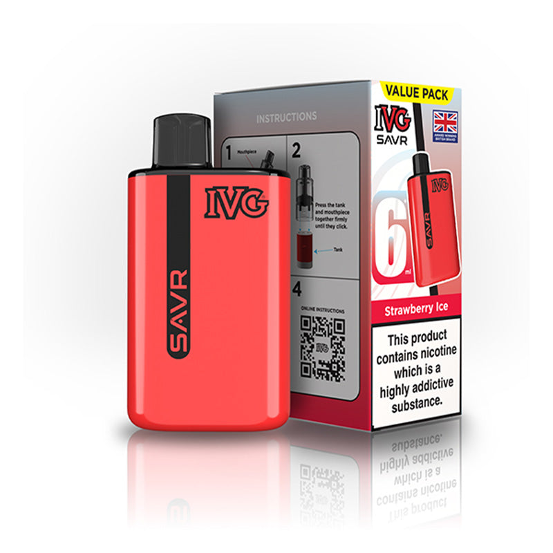 IVG SAVR Big Puff Devices (STRAWBERRY ICE)