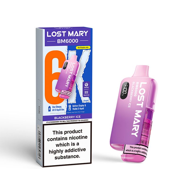 Lost Mary BM6000 Refillable Kit (BLACKBERRY ICE)