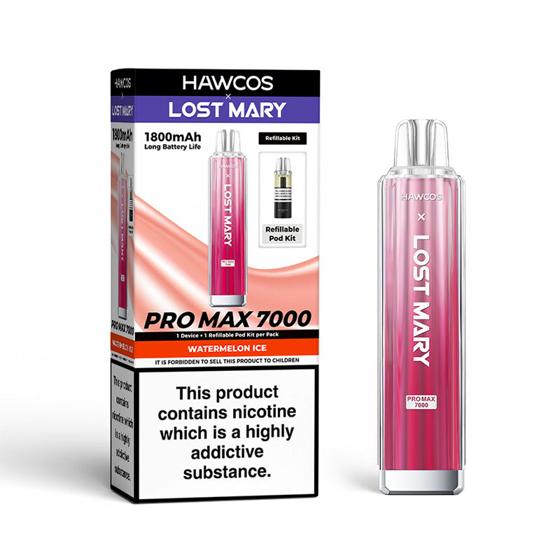 HAWCOS x Lost Mary Pro Max 7000 Refillable Kit (WATERMELON ICE)