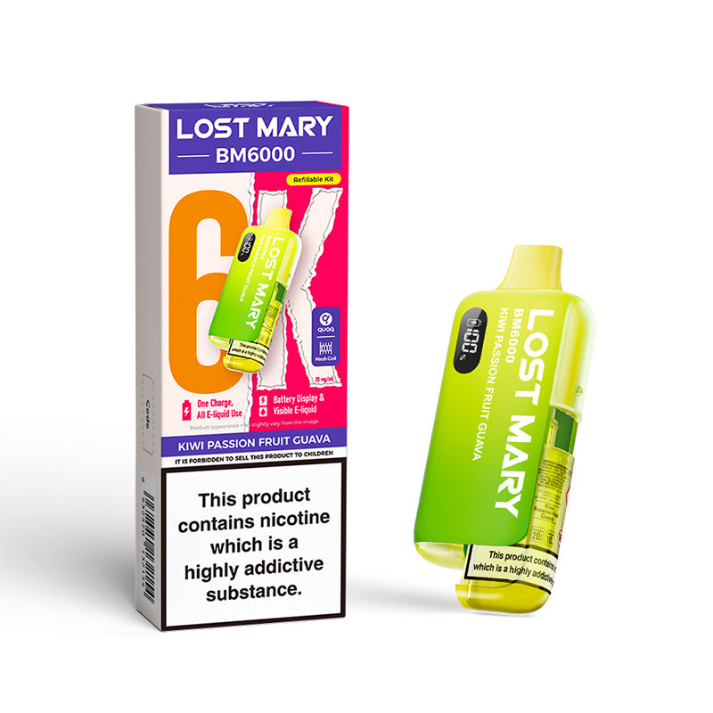 Lost Mary BM6000 Refillable Kit (KIWI PASSIONFRUIT GUAVA)