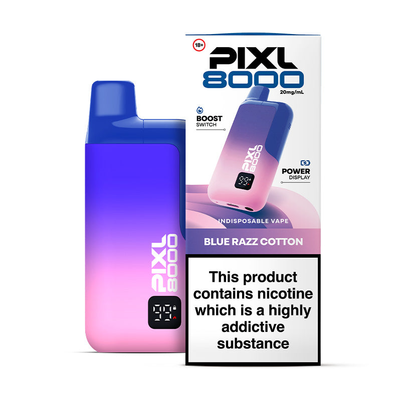 PIXL 8000 Prefilled Pod Kit Blue Razz Cotton