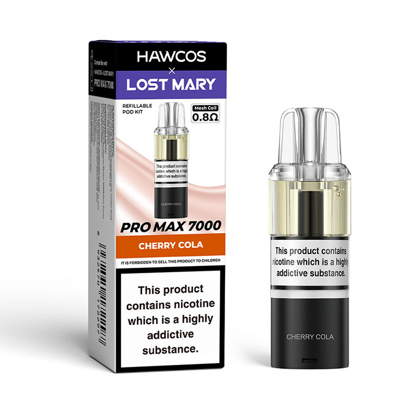 HAWCOS x Lost Mary Pro Max 7000 Refillable Pod (CHERRY COLA)