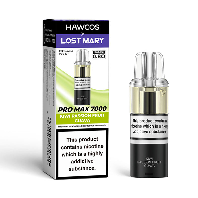 HAWCOS x Lost Mary Pro Max 7000 Refillable Pod (KIWI PASSIONFRUIT GUAVA)