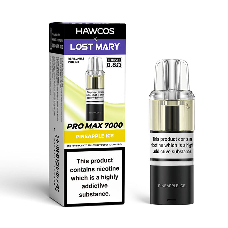 HAWCOS x Lost Mary Pro Max 7000 Refillable Pod (PINEAPPLE ICE)