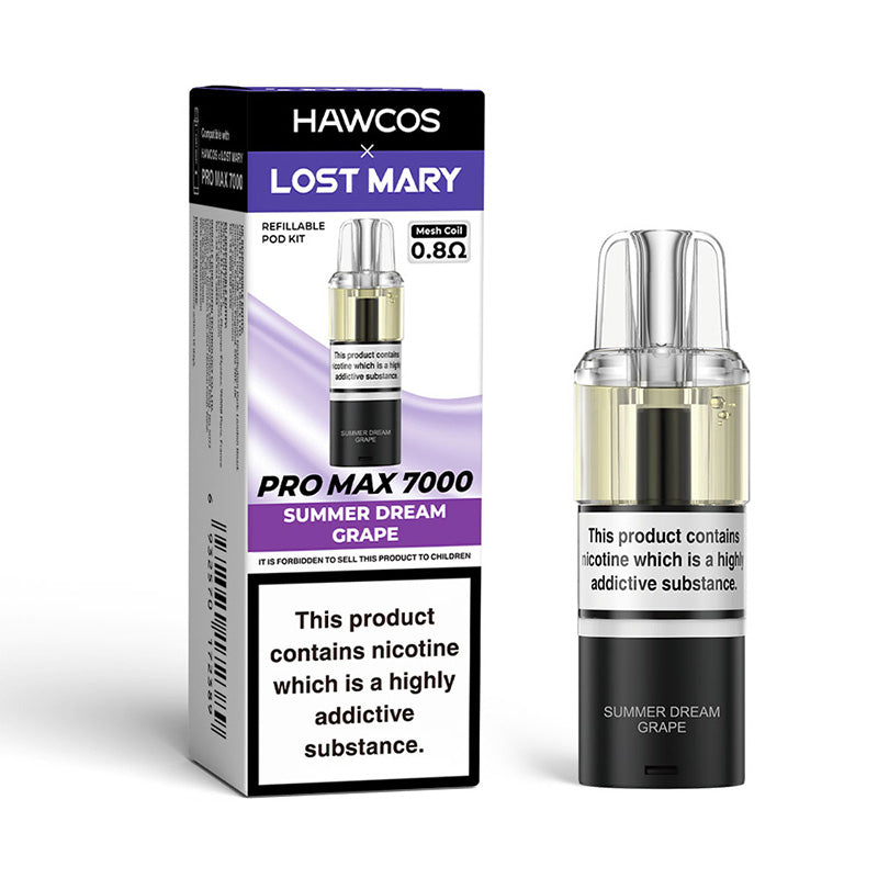 HAWCOS x Lost Mary Pro Max 7000 Refillable Pod (SUMMER DREAM GRAPE)