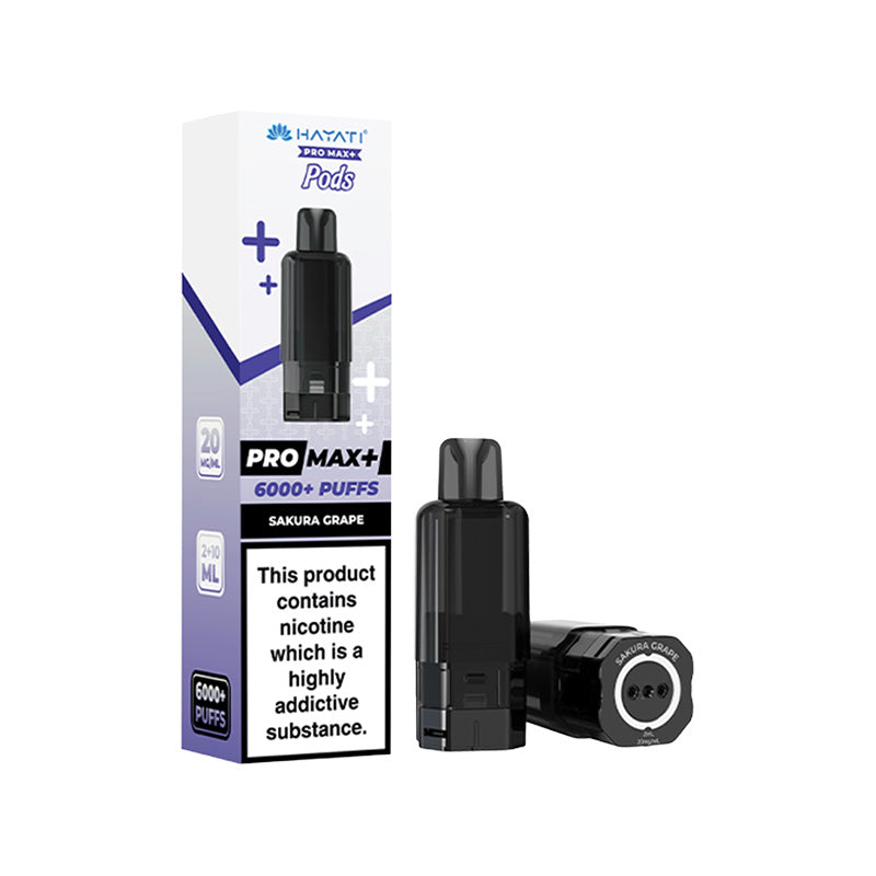 Hayati Pro Max+ 6K Prefilled Replacement Pods Sakura Grape