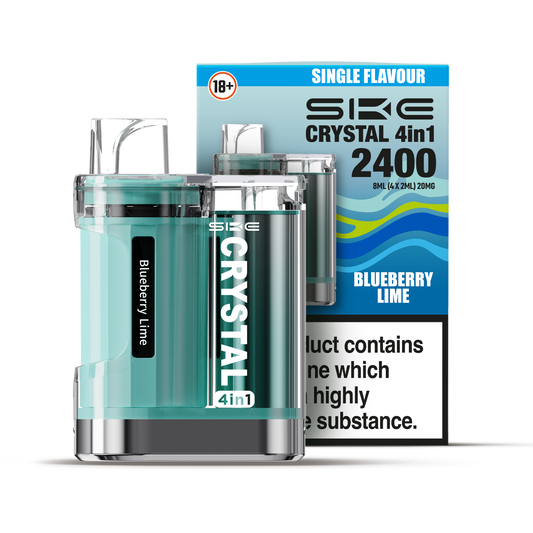 SKE Crystal 4-in-1 2400 Prefilled Pod Kit (BLUEBERRY LIME)