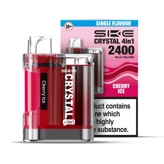 SKE Crystal 4-in-1 2400 Prefilled Pod Kit (CHERRY ICE)