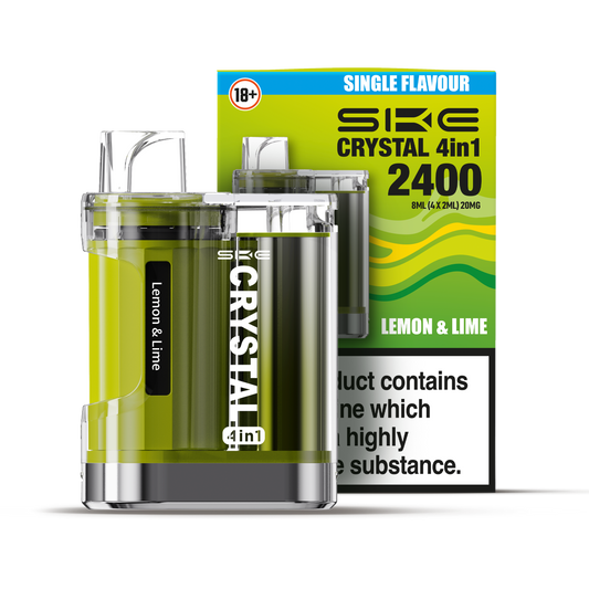 SKE Crystal 4-in-1 2400 Prefilled Pod Kit (LEMON & LIME)