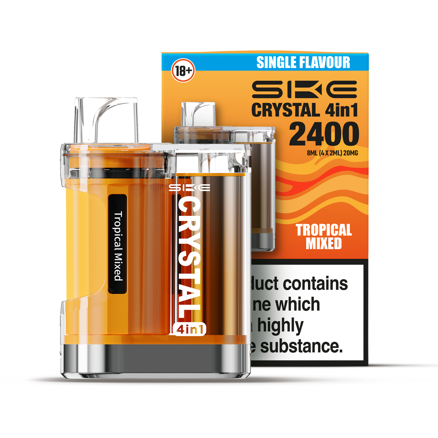 SKE Crystal 4-in-1 2400 Prefilled Pod Kit (TROPICAL MIXED)