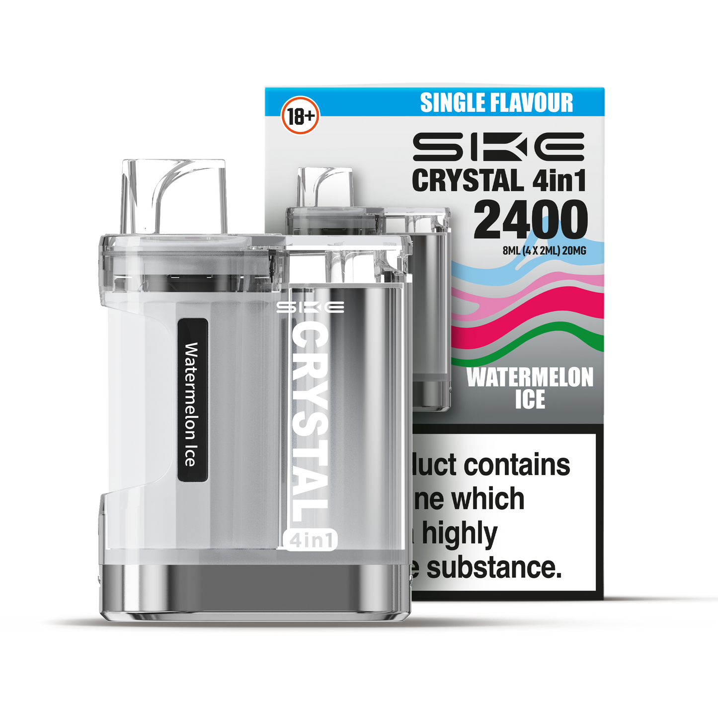 SKE Crystal 4-in-1 2400 Prefilled Pod Kit (WATERMELON ICE)
