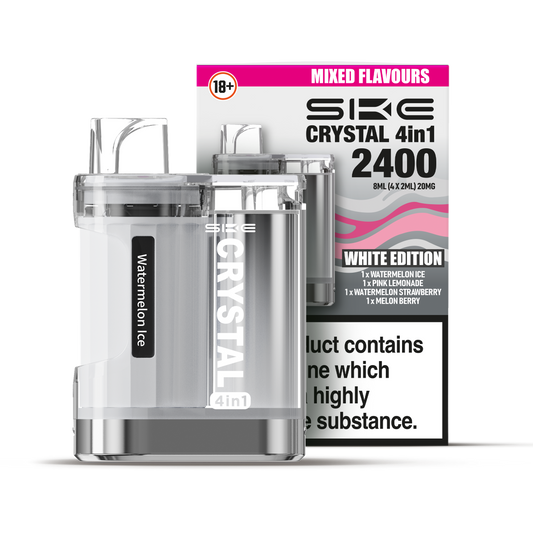 SKE Crystal 4-in-1 2400 Prefilled Pod Kit (WHITE EDITION)
