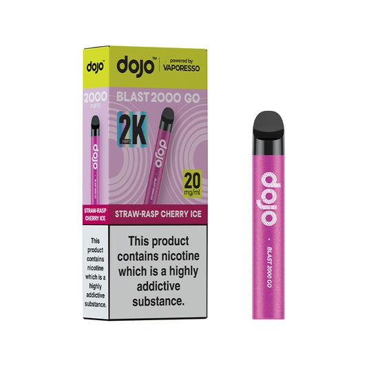Dojo Blast 2000 Go Prefilled Pod Kit (STRAW-RASP CHERRY ICE)