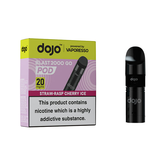 Dojo Blast 2000 Go Prefilled Pod (STRAW- RASPBERRY CHERRY ICE)