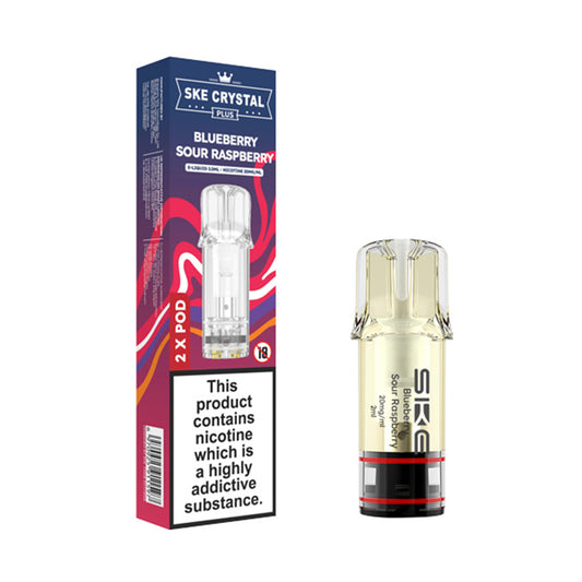 SKE Crystal Plus Prefilled Pods 2 Pack (BLUEBERRY SOUR RASPBERRY)