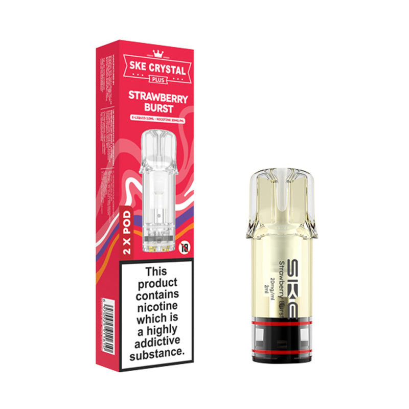 SKE Crystal Plus Prefilled Pods 2 Pack (STRAWBERRY BURST)