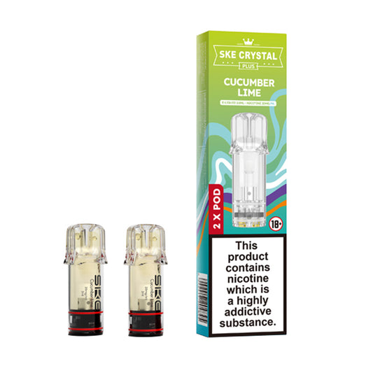 SKE Crystal Plus Prefilled Pods 2 Pack (CUCUMBER LIME)