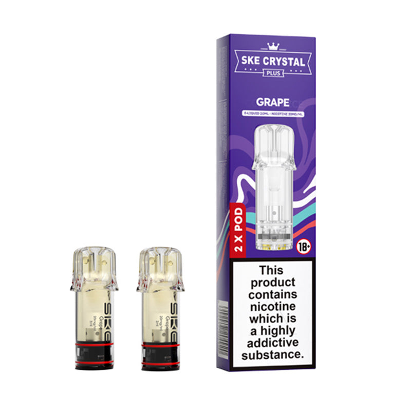 SKE Crystal Plus Prefilled Pods 2 Pack (GRAPE)