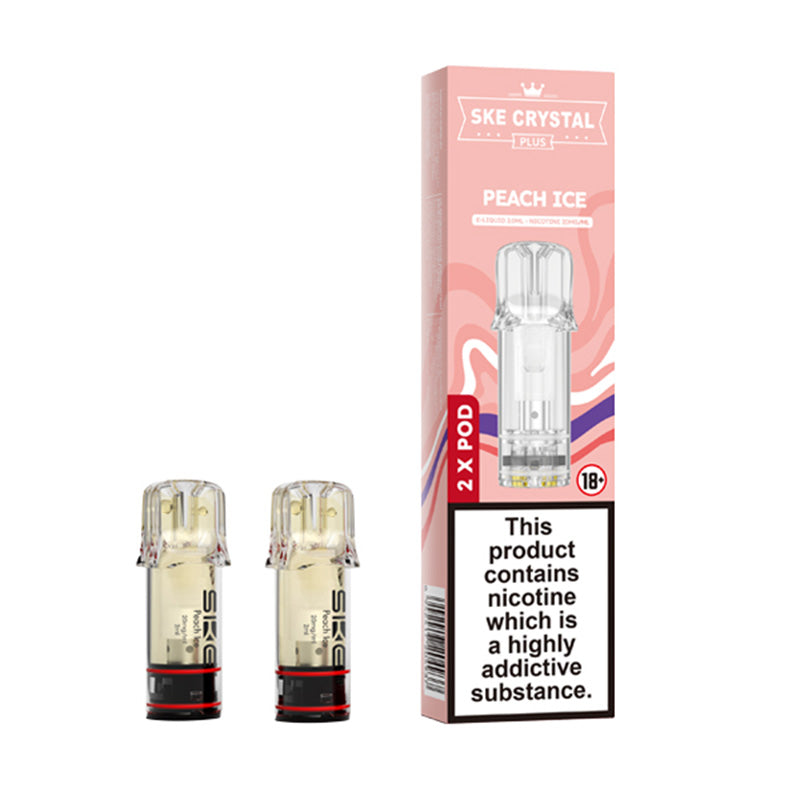 SKE Crystal Plus Prefilled Pods 2 Pack (PEACH ICE)