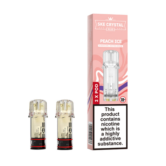 SKE Crystal Plus Prefilled Pods 2 Pack (PEACH ICE)
