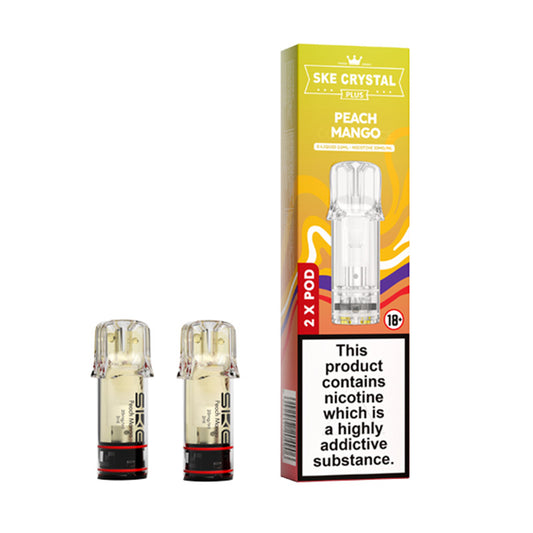 SKE Crystal Plus Prefilled Pods 2 Pack (PEACH MANGO)
