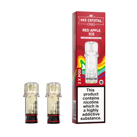SKE Crystal Plus Prefilled Pods 2 Pack (RED APPLE ICE)