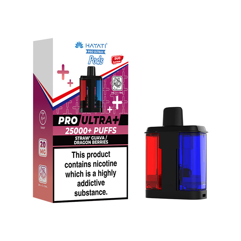Hayati Pro Ultra+ 25K Prefilled Pods Straw' Guava - Dragon Berries