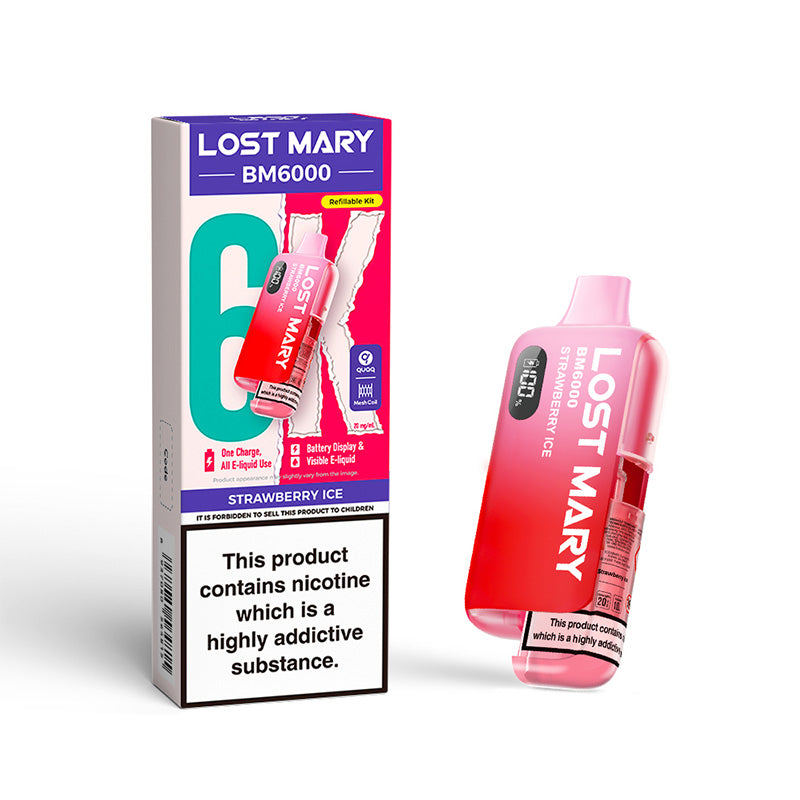 Lost Mary BM6000 Refillable Kit (STRAWBERRY ICE)