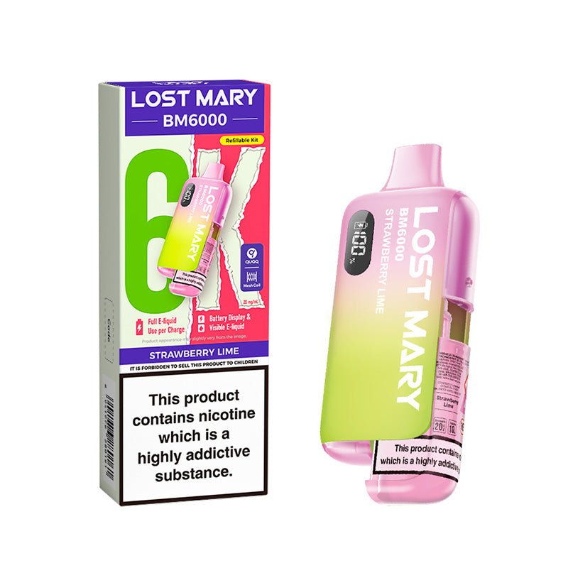 Lost Mary BM6000 Refillable Kit (STRAWBERRY LIME)
