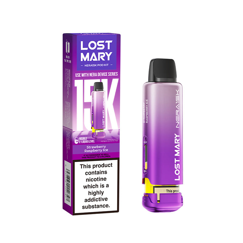 Lost Mary Nera 15K 20mg Prefilled Pod (STRAWBERRY RASPBERRY ICE)