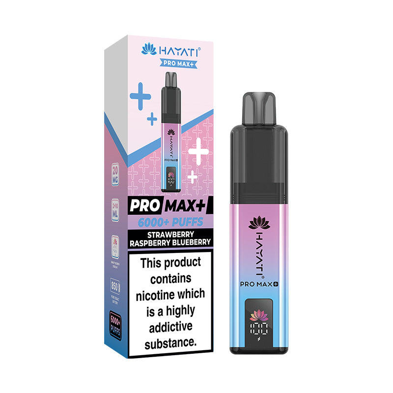 Hayati Pro Max+ 6K Prefilled Pod Kit Strawberry Raspberry Blueberry