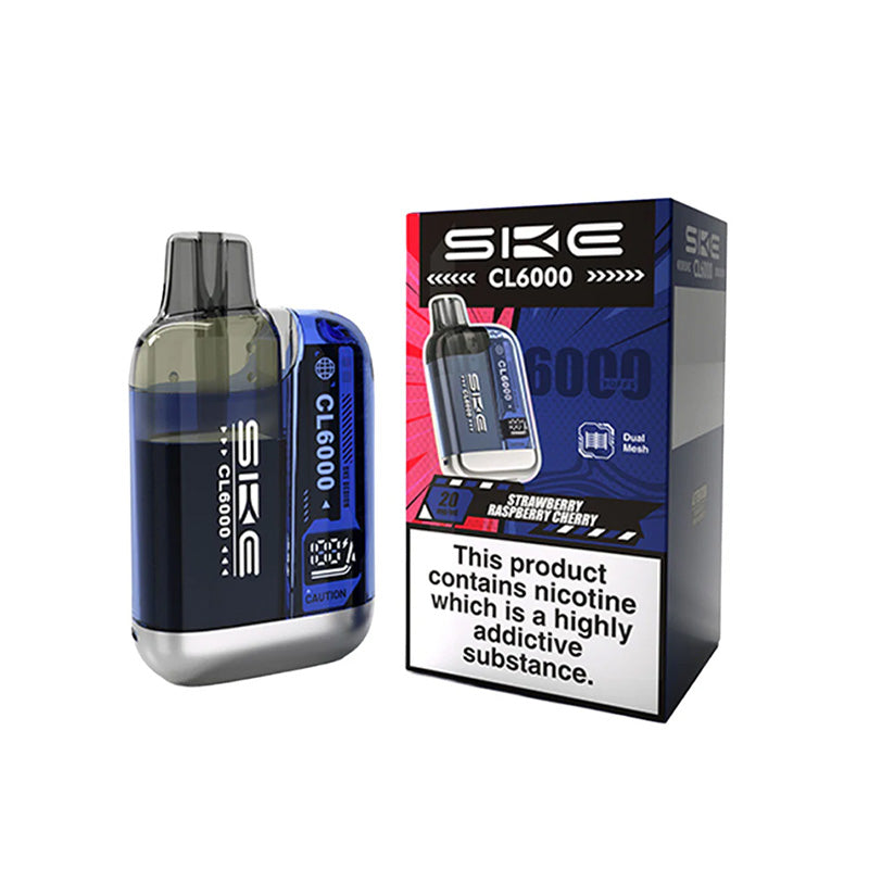 SKE Crystal CL6000 Legal Big Puff Device (STRAWBERRY RASPBERRY CHERRY)